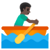 man rowing boat, dark skin tone